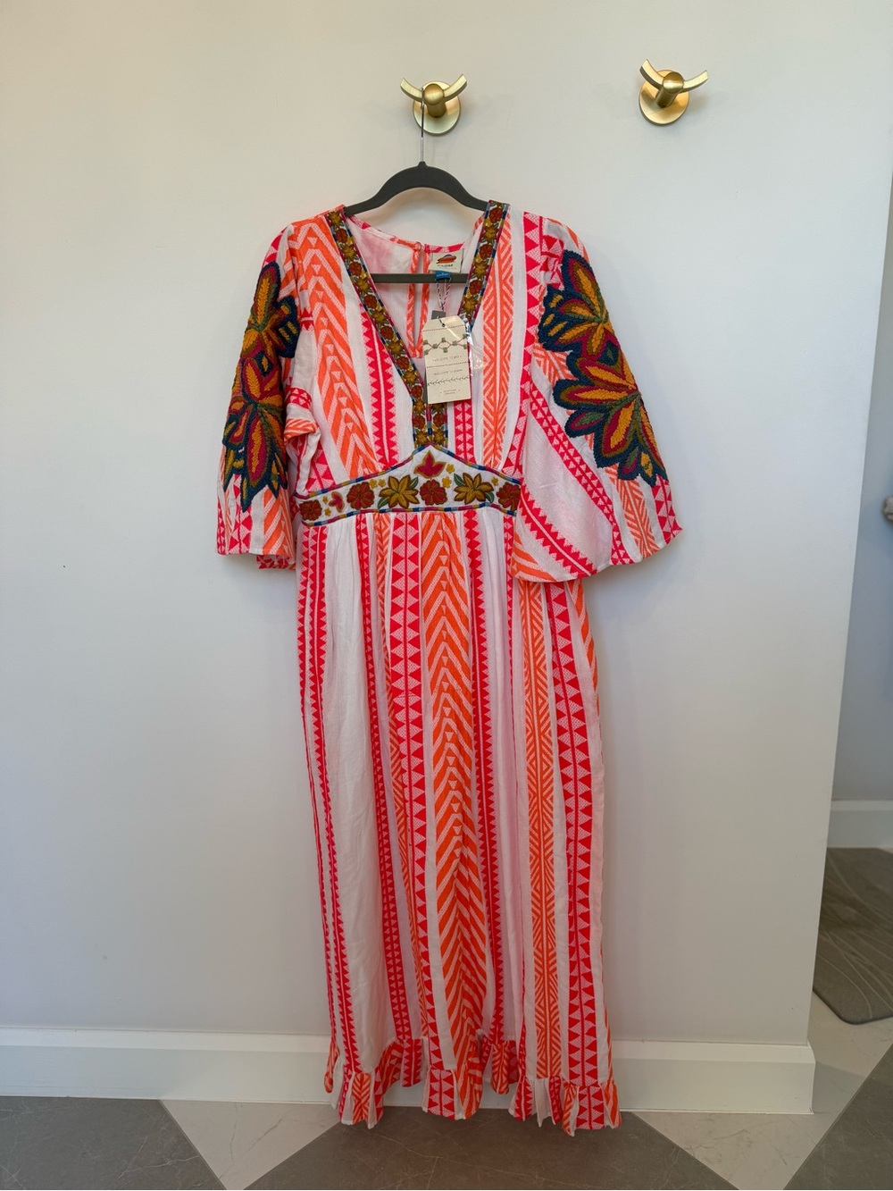 Farm Rio Embroidered Maxi Dress NWT